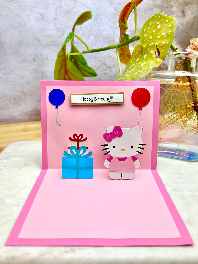 Hello Kitty Card -Hello Kitty Birthday Card - Hello Kitty Greeting Card - Hello Kitty Pop Up Card - Sanrio Card | MakerPlace by Michaels Hello Kitty Card -Hello Kitty Birthday Card - Hello Kitty Greeting Card - Hello Kitty Pop Up Card - Sanrio Card | MakerPlace by Michaels